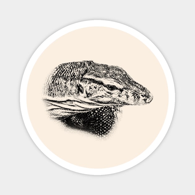 Monitor lizard Magnet by Guardi